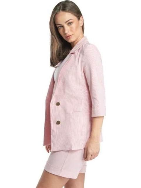 SACO SASTRE RAYAS ROJO YAELI FASHION - Imagen 5