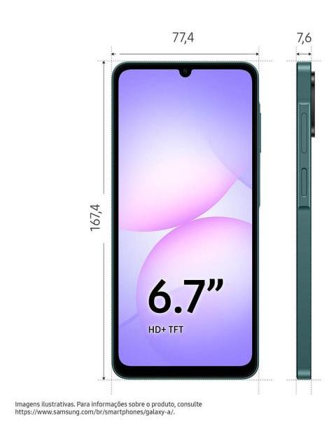 SAMSUNG GALAXY A07 128 GB TELEFONO CELULAR DE 4 GB CAMARA DE 50 MP PANTALLA 6.7 PROTECCION IP54 PROCESADOR DE 6 NM VERDE - Imagen 7