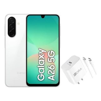 SAMSUNG GALAXY A26 5G DUAL SIM 128 GB 6 RAM WHITE + ADAPTADOR GENERICO BLANCO