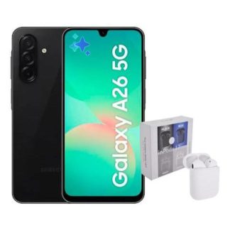 SAMSUNG GALAXY A26 5G DUAL SIM 256 GB NEGRO 8 RAM + AIRPODS GENERICOS NEGRO