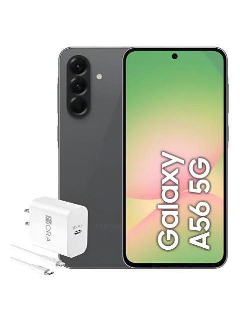 SAMSUNG GALAXY A56 5G DUAL 128GB 8RAM BLACK + ADAPTADOR GENERICO NEGRO