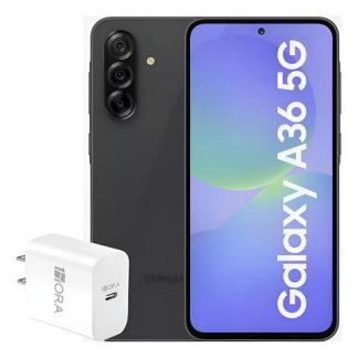 SAMSUNG GALAXYA36 128 5G + 8 RAM BLACK + ADAPTER GENERICO NEGRO