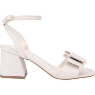 SANDALIA BAJA MOÑO BEIGE/HUESO YAELI