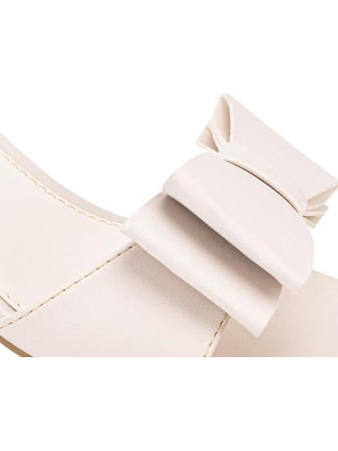 SANDALIA BAJA MOÑO BEIGE/HUESO YAELI - Imagen 6