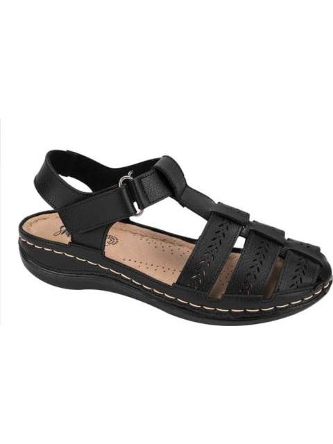 SANDALIA CANGREJERA PIEL NEGRO SHOSH - Imagen 2