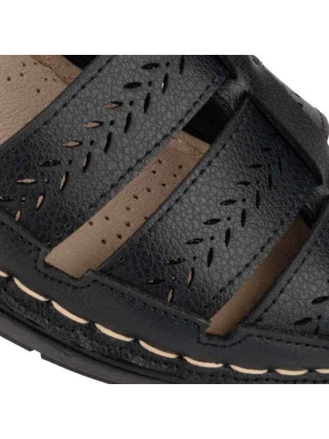 SANDALIA CANGREJERA PIEL NEGRO SHOSH - Imagen 6