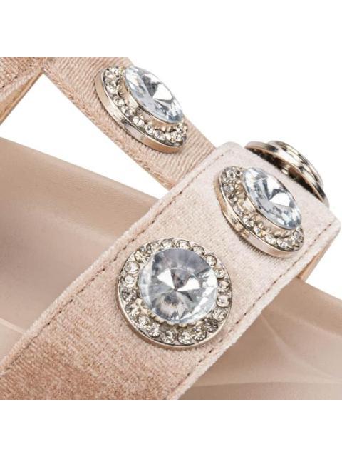 SANDALIA PEDRERIA BEIGE BELINDA PEREGRIN - Imagen 6