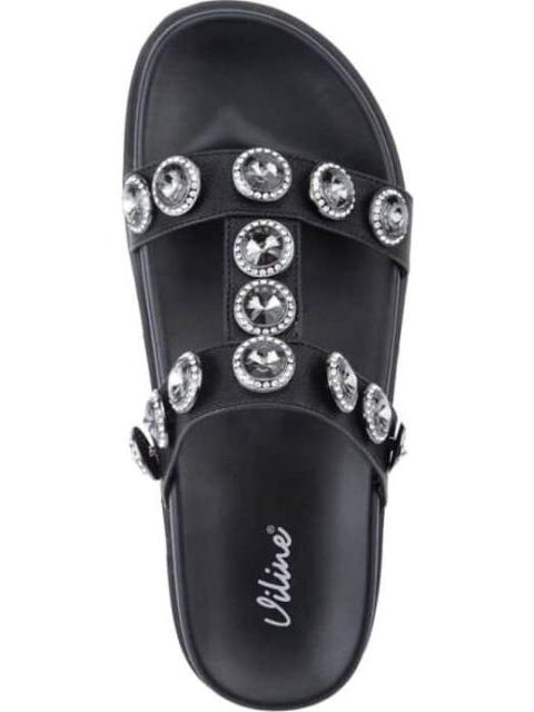 SANDALIA PEDRERIA NEGRO VI LINE FASHION - Imagen 3