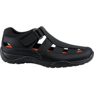 SANDALIA CASUAL PIEL NEGRO KAFE