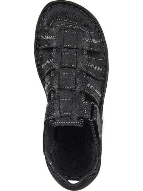 SANDALIA CASUAL PIEL NEGRO KAFE - Imagen 3