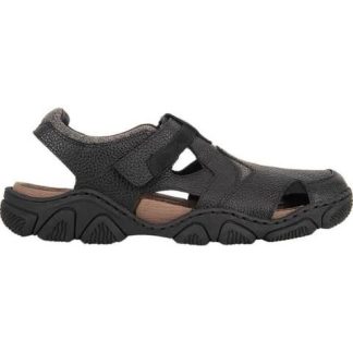 SANDALIA CASUAL PIEL NEGRO LOBO SOLO