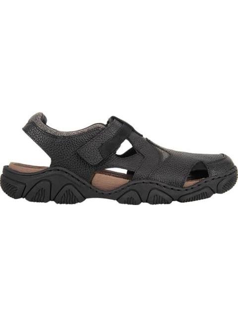 SANDALIA CASUAL PIEL NEGRO LOBO SOLO