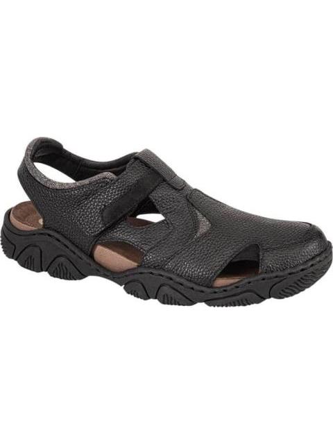 SANDALIA CASUAL PIEL NEGRO LOBO SOLO - Imagen 2