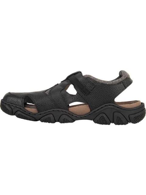 SANDALIA CASUAL PIEL NEGRO LOBO SOLO - Imagen 5