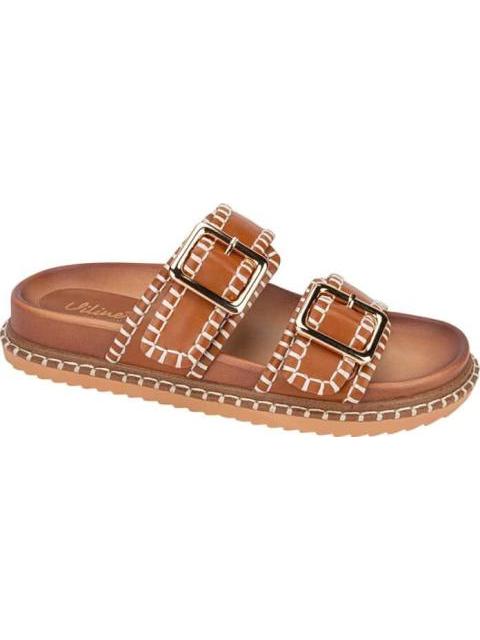 SANDALIA TEJIDA COGNAC VI LINE FASHION - Imagen 2