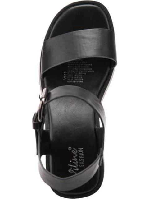 SANDALIA CON PLATAFORMA NEGRO VI LINE FASHION - Imagen 3