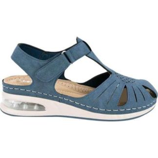 SANDALIA CON VALVULA AZUL MARINO SHOSH