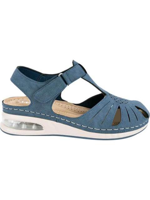 SANDALIA CON VALVULA AZUL MARINO SHOSH