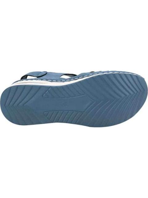 SANDALIA CON VALVULA AZUL MARINO SHOSH - Imagen 4