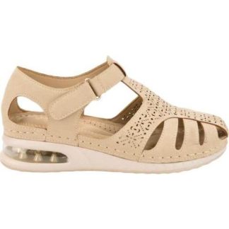 SANDALIA CON VALVULA BEIGE SHOSH