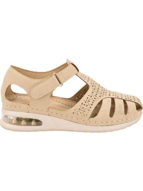 SANDALIA CON VALVULA BEIGE SHOSH