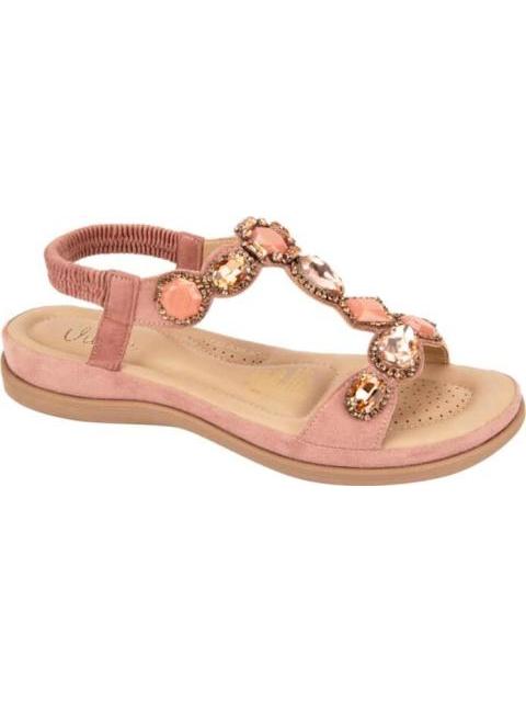 SANDALIA CONFORT BRILLOS ROSA VI LINE - Imagen 2