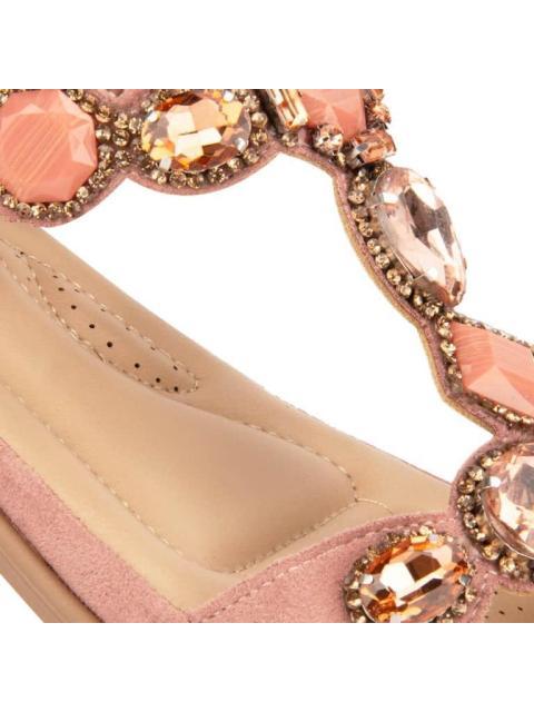 SANDALIA CONFORT BRILLOS ROSA VI LINE - Imagen 6