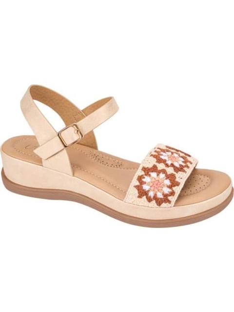 SANDALIA PLANA BEIGE VI LINE - Imagen 2