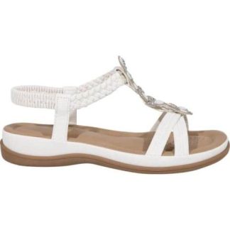 SANDALIA CONFORT FLORES BLANCO VI LINE