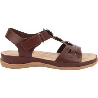 SANDALIA CONFORT FLORES VINO VI LINE