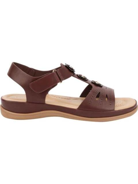 SANDALIA CONFORT FLORES VINO VI LINE