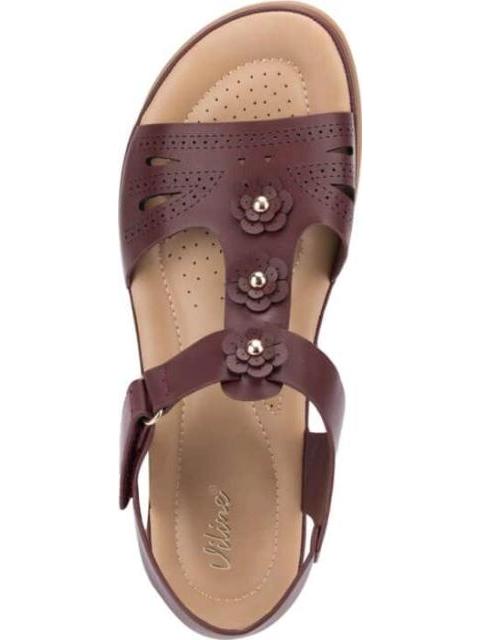 SANDALIA CONFORT FLORES VINO VI LINE - Imagen 3