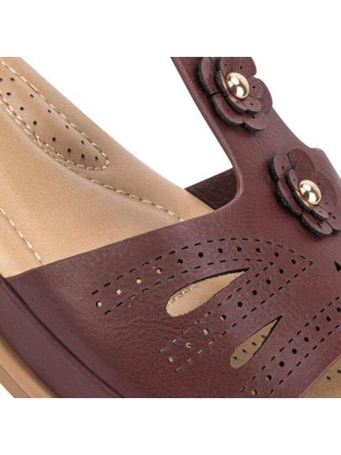SANDALIA CONFORT FLORES VINO VI LINE - Imagen 6