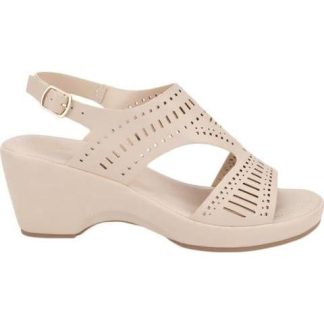 SANDALIA CONFORT PERFORADA. BEIGE/HUESO SHOSH
