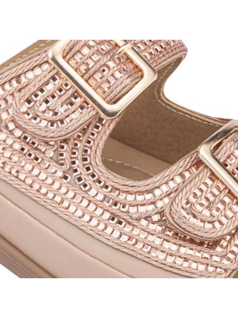 SANDALIA CONFORT CON BRILLOS BEIGE VI LINE - Imagen 6