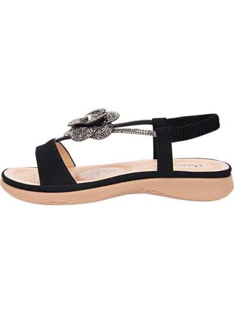 SANDALIA CONFORT CON BRILLOS NEGRO VI LINE - Imagen 5