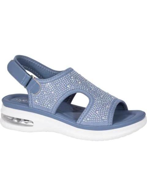 SANDALIA CON VALVULA AZUL SHOSH - Imagen 2
