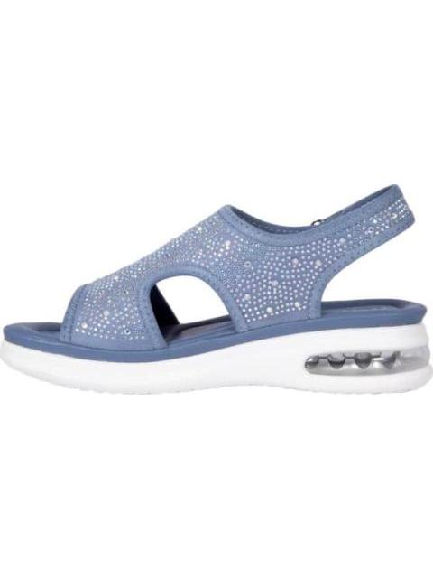 SANDALIA CON VALVULA AZUL SHOSH - Imagen 5