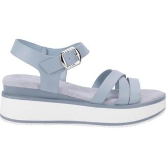 SANDALIA DE PIEL AZUL VI LINE
