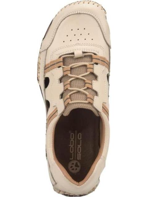 SANDALIA DE PIEL BEIGE/HUESO LOBO SOLO - Imagen 3