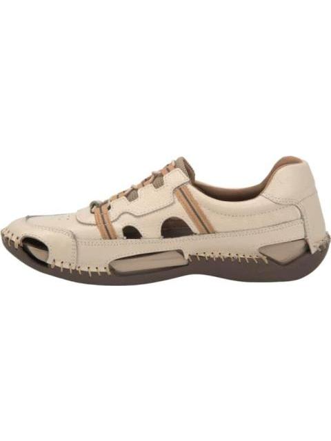 SANDALIA DE PIEL BEIGE/HUESO LOBO SOLO - Imagen 5