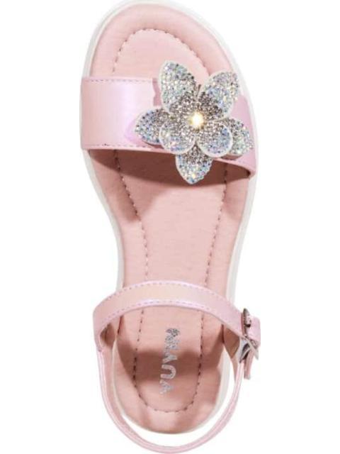 SANDALIA FLOR PIEDRAS ROSA YU YIN - Imagen 3