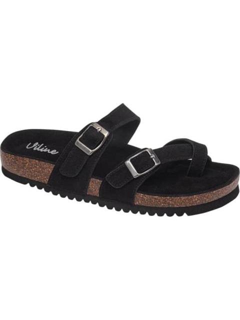 SANDALIA GAMUZA NEGRO VI LINE - Imagen 2