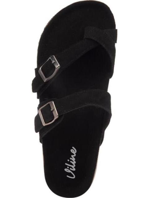 SANDALIA GAMUZA NEGRO VI LINE - Imagen 3