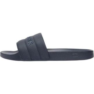 SANDALIA HILFIGER PAD PERF POOL SLIDE AZUL TOMMY HILFIGER