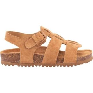 SANDALIA PIEL CANGREJERA CAMEL VI LINE