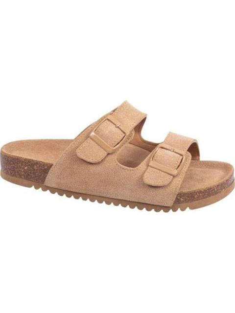 SANDALIA GAMUZA CAMEL VI LINE - Imagen 2