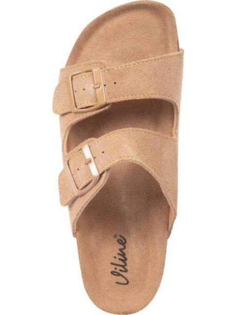 SANDALIA GAMUZA CAMEL VI LINE - Imagen 3