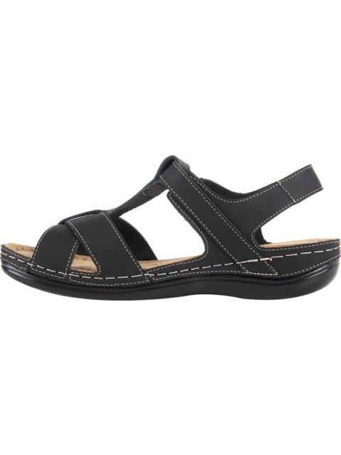 SANDALIA PLANA DE PIEL NEGRO SHOSH - Imagen 4