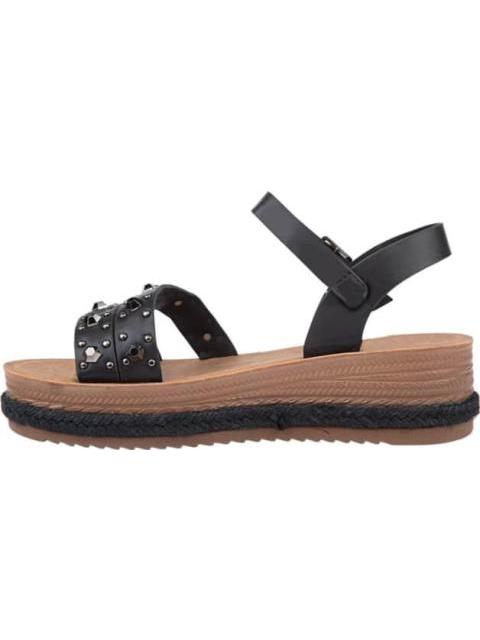 SANDALIA PLANA NEGRO VI LINE - Imagen 5